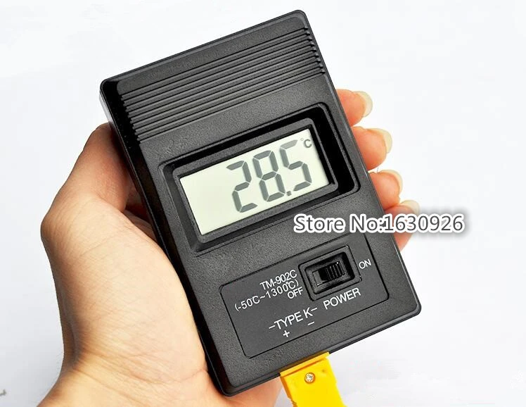 

TM-902C (-50C to 750C) Digital LCD K Type Temperature Detector Thermometer Single Input + Thermocouple Probe