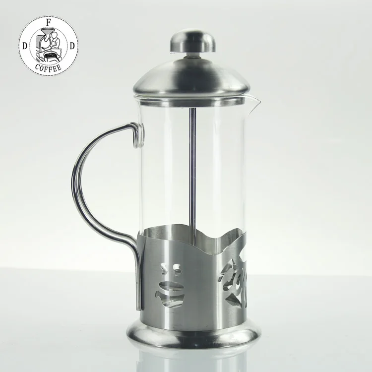French Press Brewing Coffee Maker American Coffee Stainless Glass Coffee Pot 350ml Home Office ...
