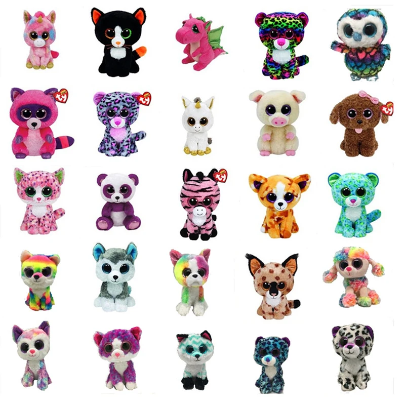 

SAILEROAD 15cm Ty Beanie Boos Plush Toy for Unicorn Peluche Try Toys Stuffed Animal Doll Big Eye Kids Toy Soft Birthday Gift