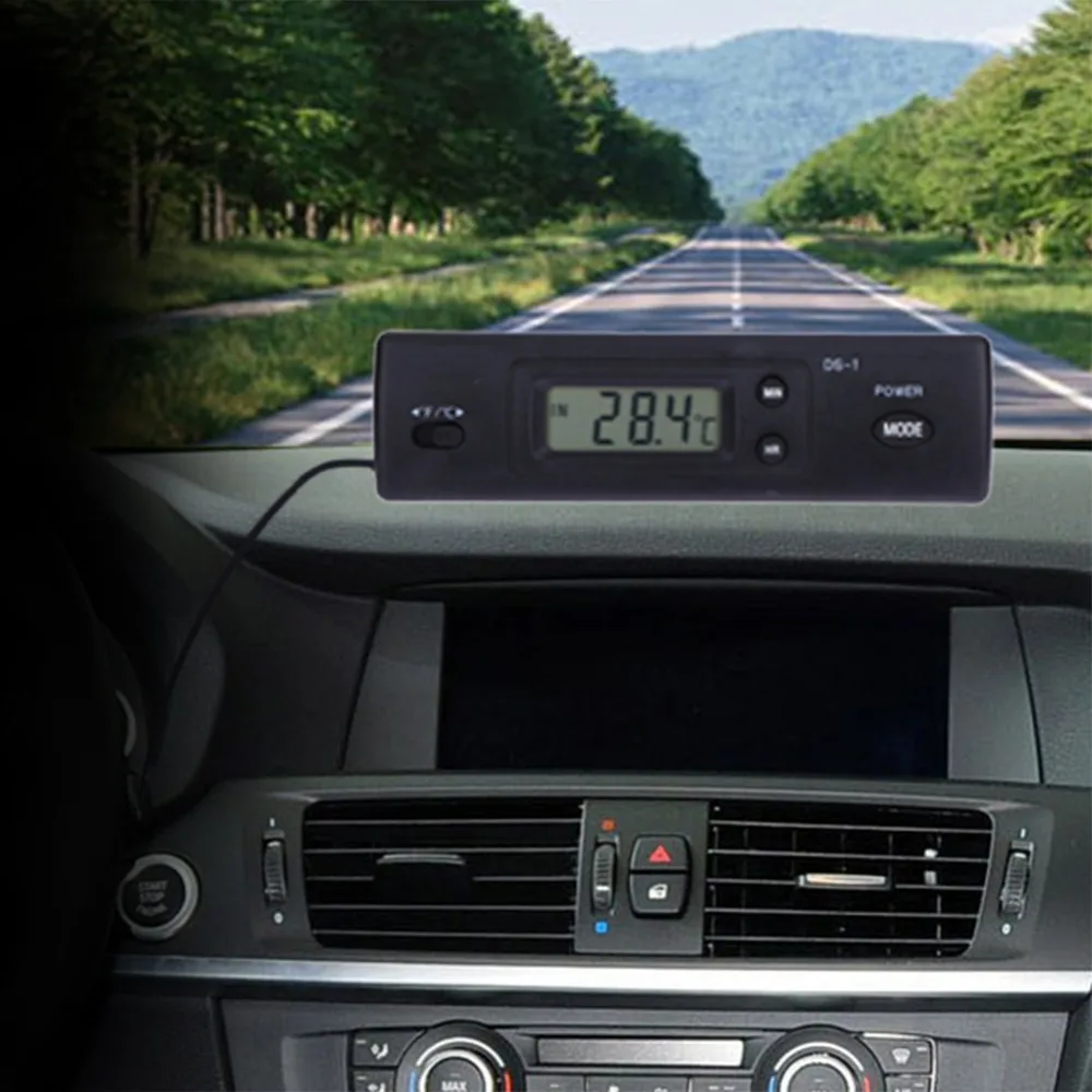 

Digital Thermometer Auto LCD Display In Out Clock for Car Home Vehicle
