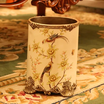 

retro resin garbage cans, American pastoral, rural decorative arts and crafts high-end storage barrel sundries bucket