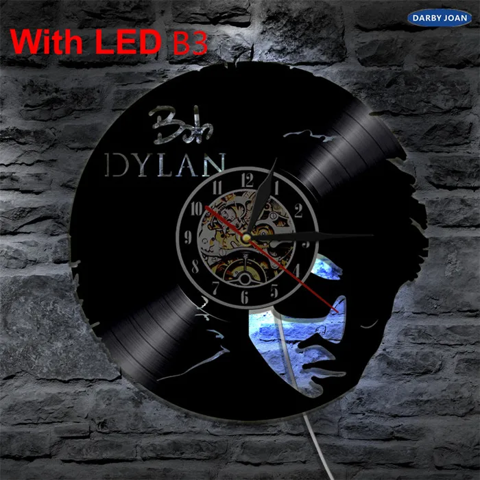 Bob Marley One Love For Reggae Lover Vinyl Clock Led Light Vintage LP Record Handmade Gift Decorative Silhouette Lamp 