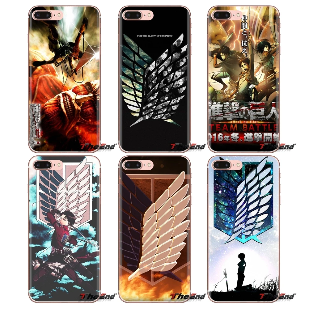 Soft Transparent Shell Covers Attack on Titan For iPod Touch Apple iPhone 4 4S 5 5S SE 5C 6 6S 7 8 X XR XS Plus MAX |