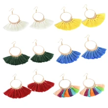 Women Fashion Big Circle Bohemian Vintage Long Dangle Drop font b Earrings b font Women Jewelry