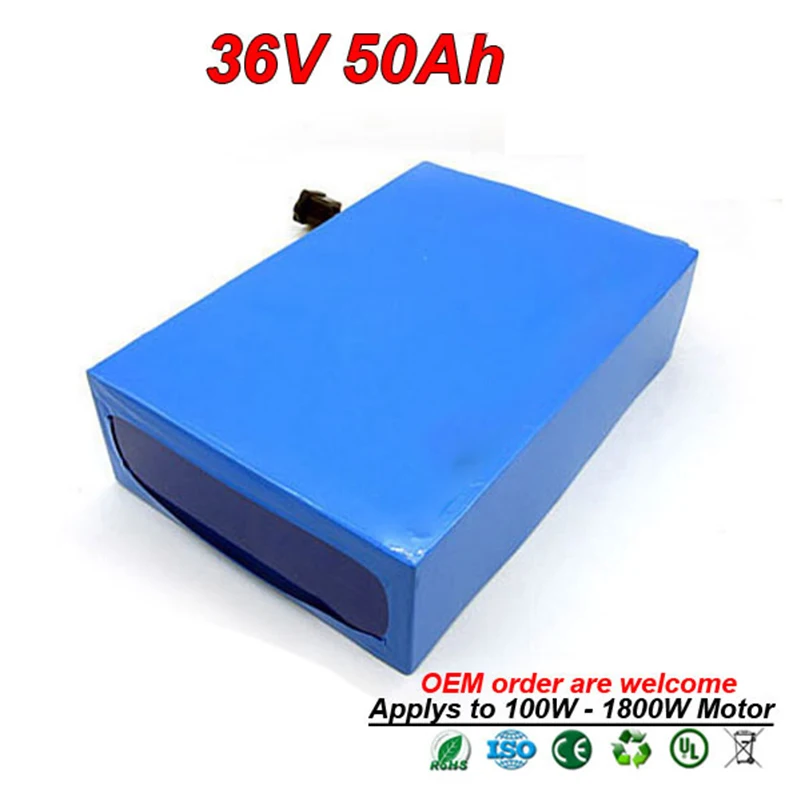 36V 50Ah 1000W 1500W электрический велосипед батарея литий-ионный аккумулятор для Ebike аккумулятора электроскутера для Bafang Yamaha Shimano