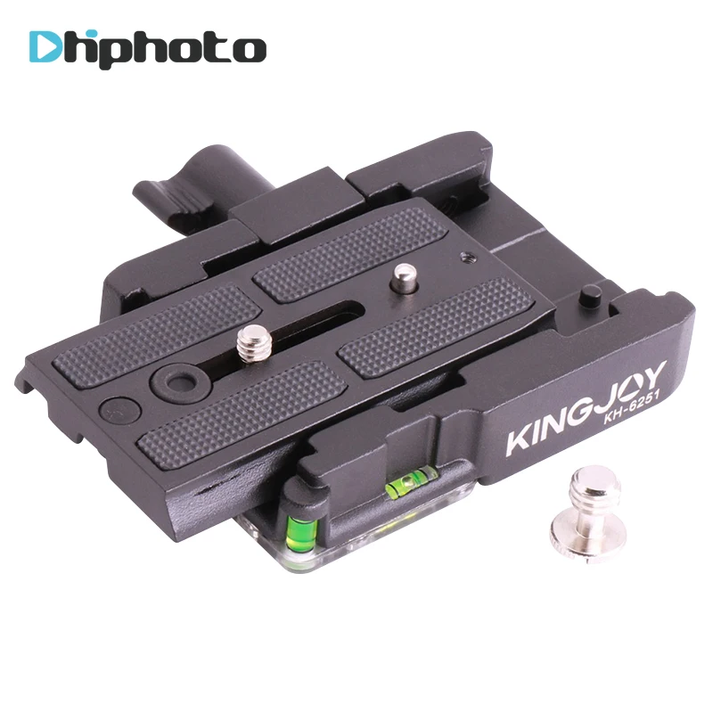 

KINGJOY KH-6251 Aluminum Alloy Quick Release Plate Adapter for Manfrotto 501HDV 503HD 701HDV 577/519/561/Q5 Video Tripod Head