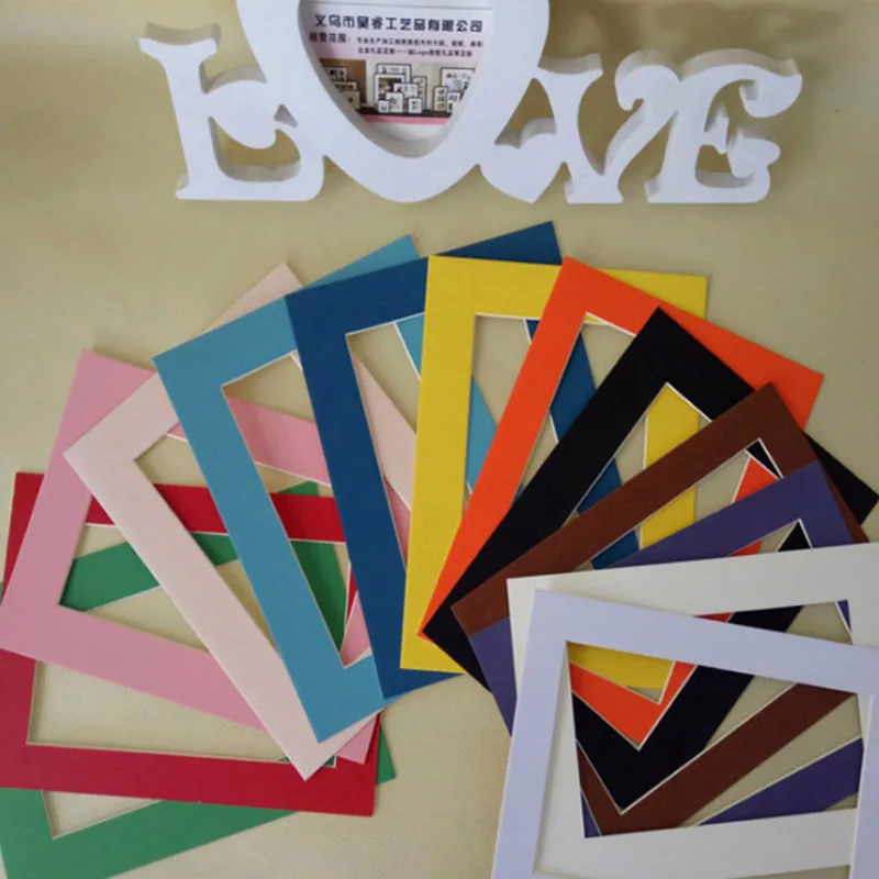 Mrosaa 14-Piece 5-Inch A4 Colorful Painting Photo Frames, Wall Picture Frames for Kids Art, Kraft Paper Home Decoration Album Frame Set image 4