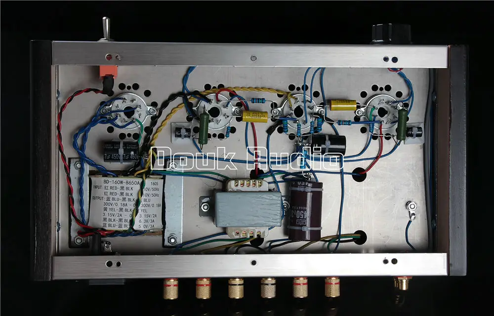 Douk Audio 6N9P+ 6P3P вакуумный ламповый усилитель стерео одноконцевой класса А Hi-Fi 2,0 канальный встроенный усилитель