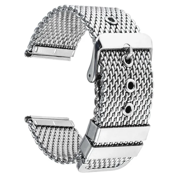 20 мм 22 мм Миланский ремешок для Timex Expedition часы Weekender браслет из нержавеющей стали для мужчин женщин черный серебристый - Цвет ремешка: Silver