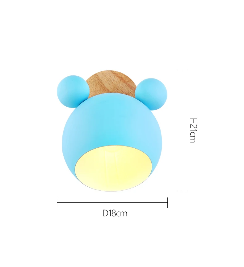 Творческий настенная лампа для детей корейский прекрасный ночники спальня сельских Nordic Современная мода принцесса комната Светильник