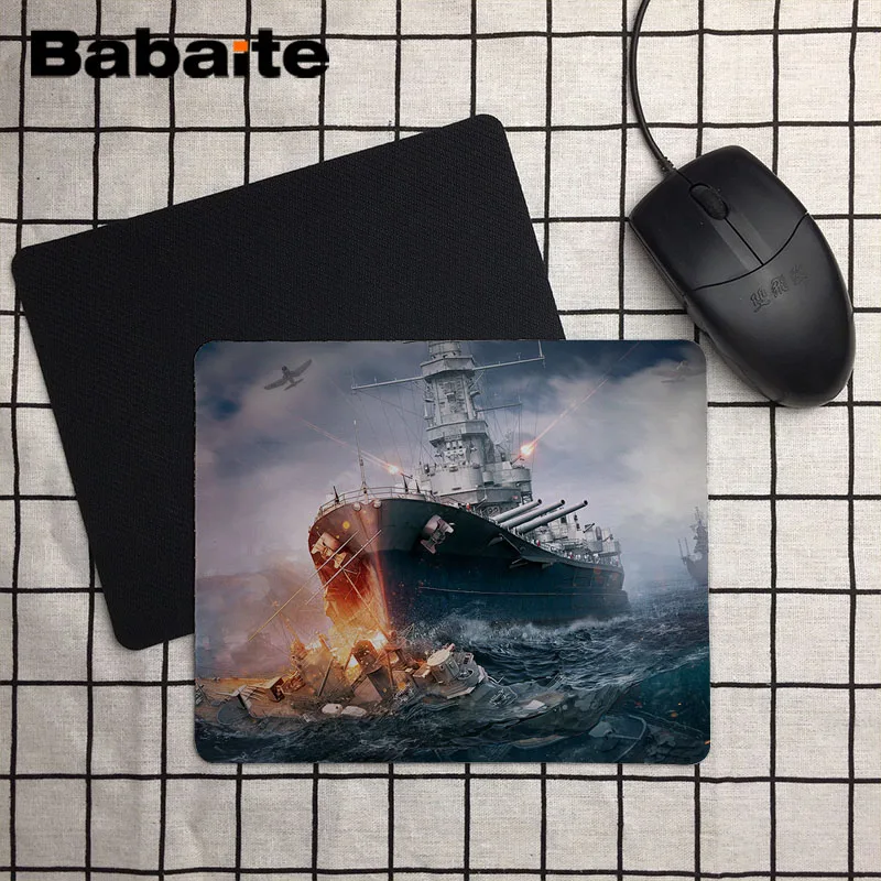 

Babaite World of Warships Gaming Mouse Pad Overlock Black Rubber Non-slip Mousemat PC Computer Desk Speed Mice Play Mat