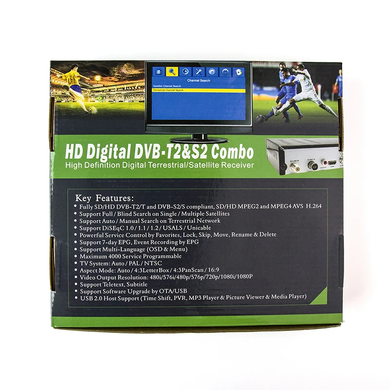 Dmyco цифровой DVB T2 + S2 комбо 2 в 1 спутниковый комбинированный приемник dvb t2 HD 1080 P tv Box