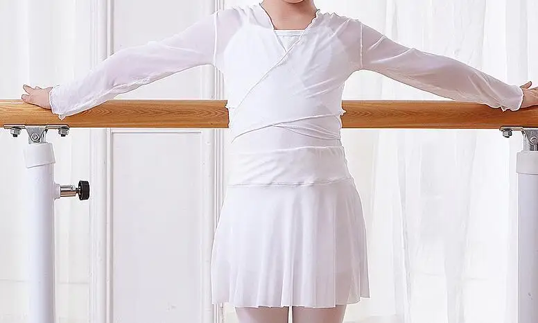 Дешевая Базовая танцевальная одежда для девочек ростом от 105 до 165 см, балетная юбка из тюля без застежки юбка-штаны с запахом фиолетового, черного, белого, розового, синего цвета