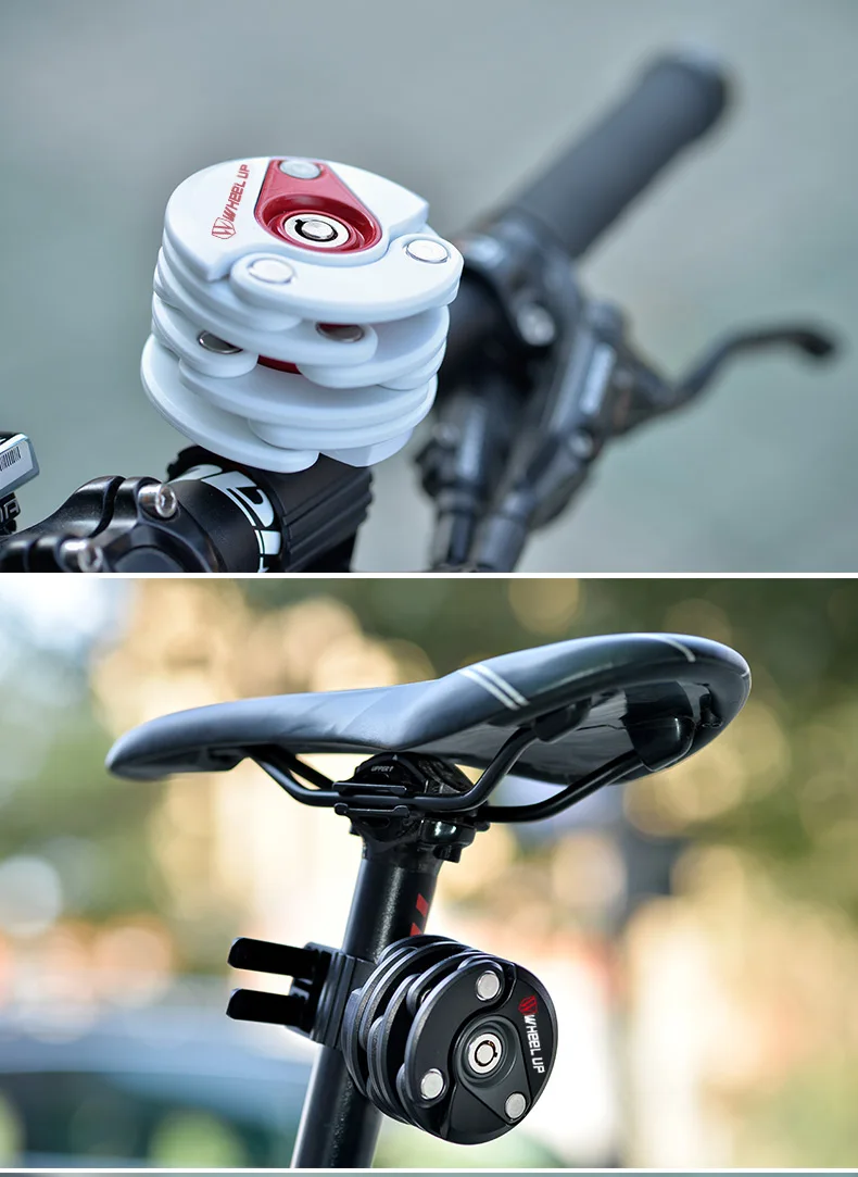 WHEEL UP Bike Lock Folding Anti Theft Chain Lock Rear Wheel Bicycle Lock Mini Lock Steel Mountain Bicycle Accessories Multicolor WHEEL UP Bike Lock Folding Anti Theft Chain Lock Rear Wheel Bicycle Lock Mini Lock Steel Mountain Bicycle Accessories Multicolor