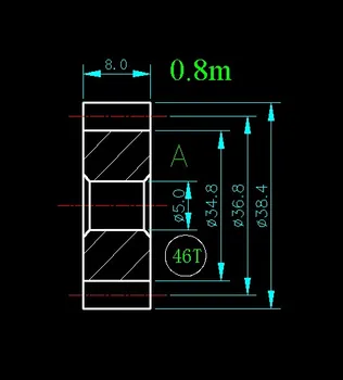 

0.8m 46T/Hole 5mm 6mm 8mm 10mm/width 8mm/For Meat Grinder Parts etc.