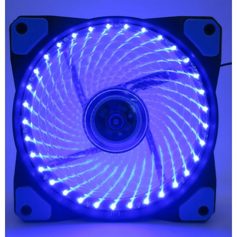120mm good Quality LED Ultra Silent Computer PC Case Fan 15 LEDs 12V With Rubber Quiet Molex
