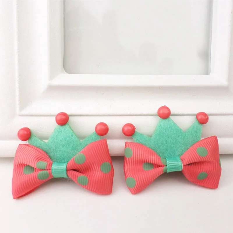 Ribbon Crown Molding Clamps Bowknot Crown Hair Clips Hairpins Hairclips