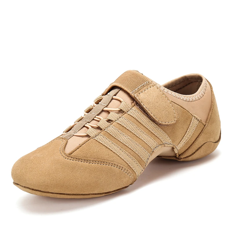 Tanie Płócienne buty do tańca łacińskie buty jazzowe kobieta kryty taniec nowoczesny buty damskie letnie oddychające sneakersy buty imprezowe dla kobiet