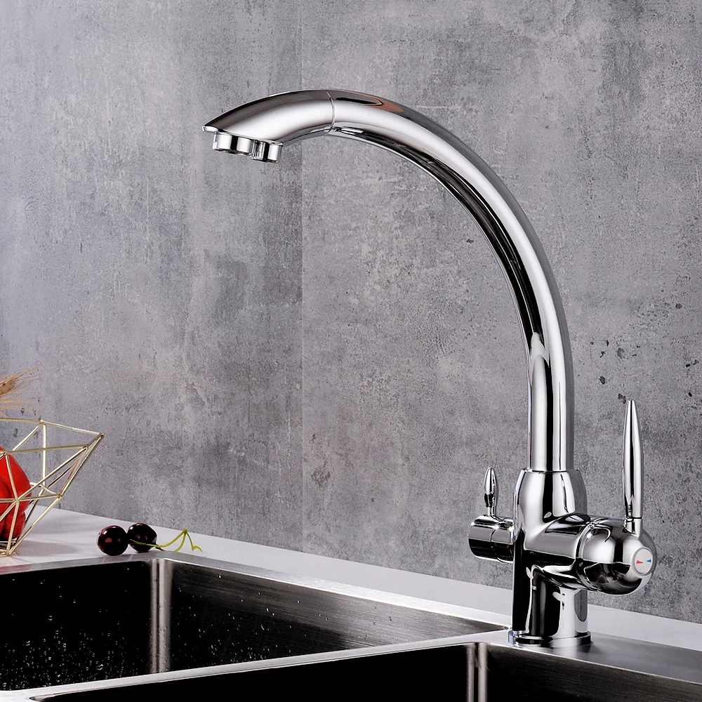  Sink Faucet Kitchen Mixer Tap 360 Swivel Deck Mounted Chrome Kitchen Faucets Black Taps Cold and Ho - 33043382985
