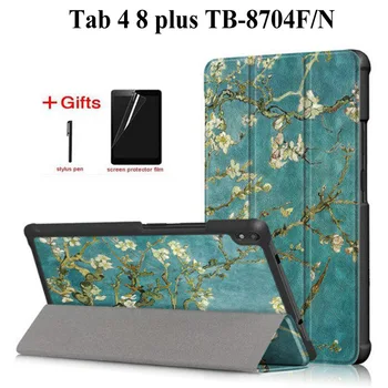 

Magnetic Folding PU Leather Case for Lenovo Tab 4 8 plus TB-8704N TB-8804F Tablet cover for Lenovo Tab4 8 plus case+Film+Pen