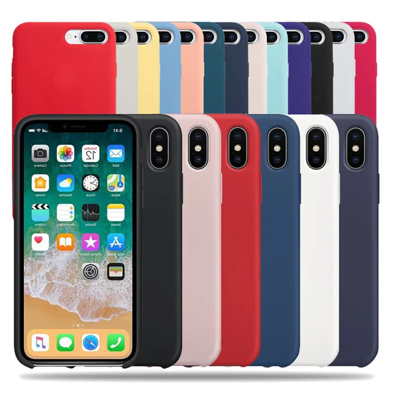 

Silicone Phone Case For iPhone 7 8 6 Plus For iPhone X XR XS Max Soft Cover For iPhone 6S 5 SE 5S Shell