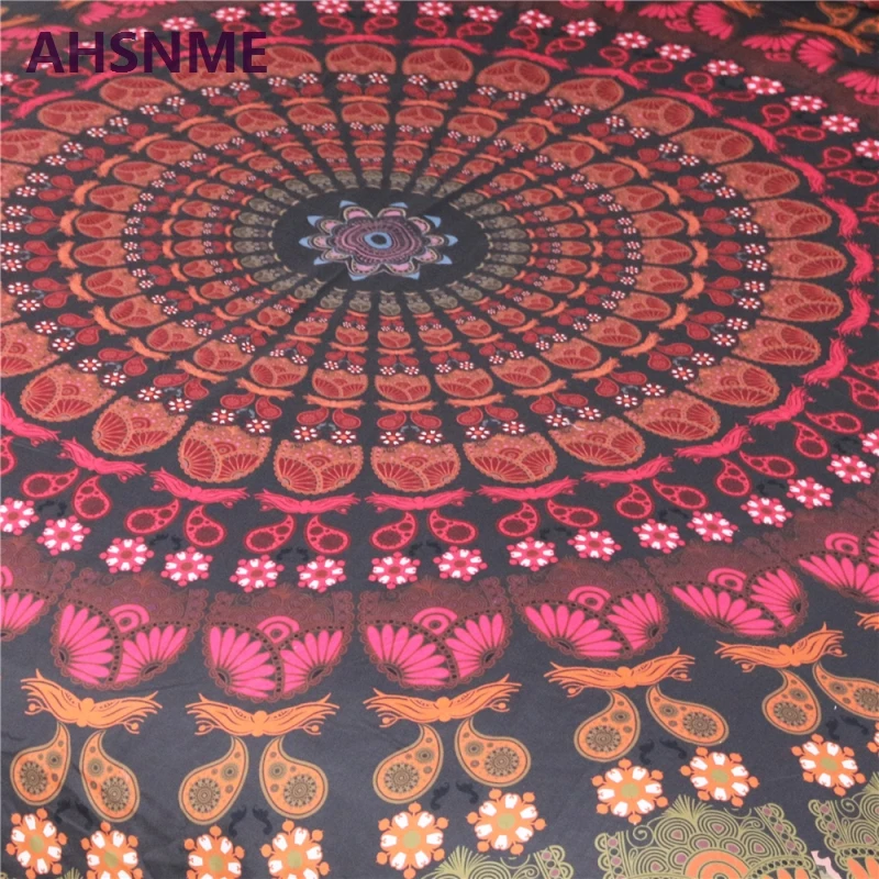 AHSNME теплый красный Круглый Геометрические Дизайн узор Стёганое Одеяло Подушка в богемном стиле с рисунком Постельное белье Домашний текстиль поставляет