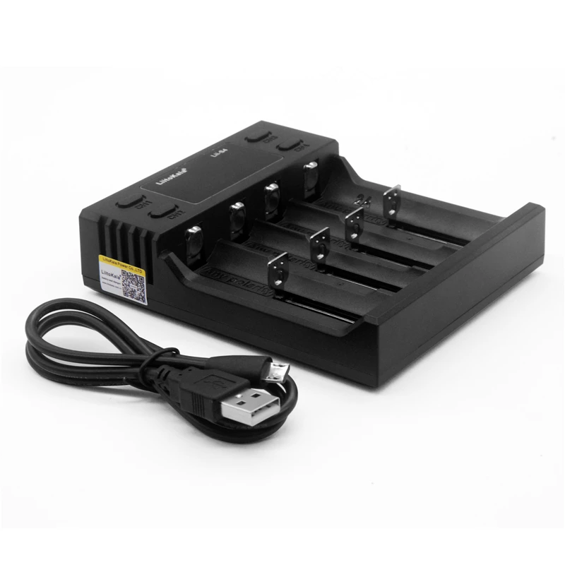 LiitoKala LII-S4 зарядное устройство с 4 слотами lcd 3,7 V MCU умный дисплей NiMH/NiCd 18650 18350 18500 16340 21700 20700 14500 26650