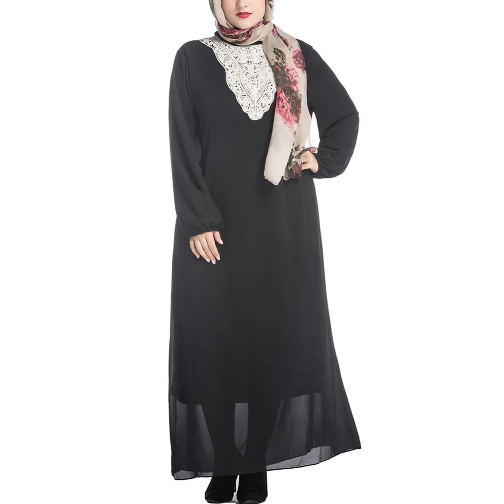 Мусульманское женское платье плюс Размеры 7XL элегантный Турецкая исламский халат кафтан Абаи одежда для хиджаба с аппликациями