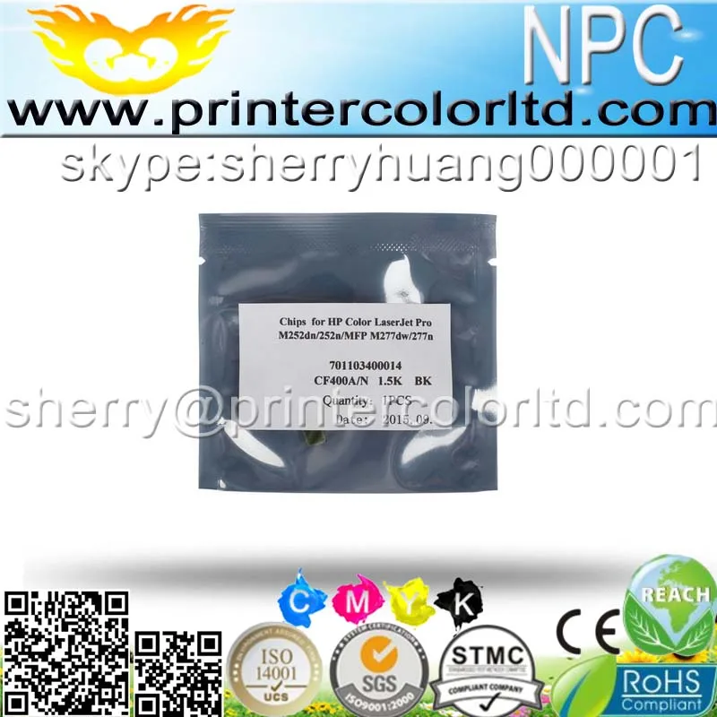 

chip for Hewlett Packard/HP colour laserjet pro MFP CF 412X 410X M477fdn M-477 CF410A CF-413A brand new toner cartridge chips