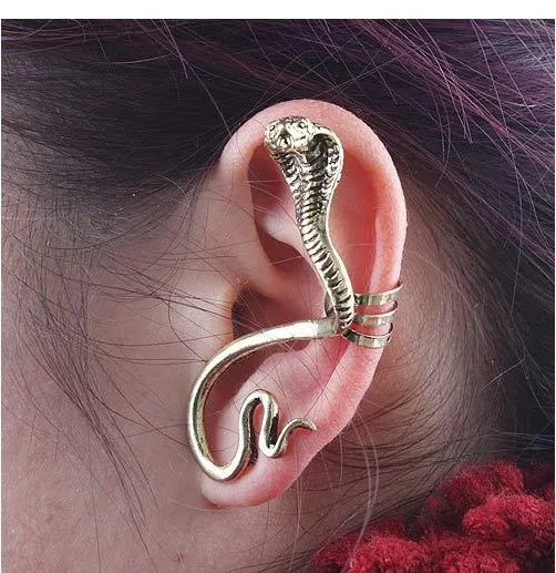 

Vintage Punk Snake Ear Cuff Earrings For Women Steampunk Animal Earring Ear Hook Jewelry Dropshipping Brincos