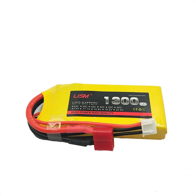 

RC Toy LiPo Battery 2S 7.4V 1300mAh 60C LiPo 2S For for Rc Airplane Helicopter Drone Car Boat Li-Po Batteria #40Y28