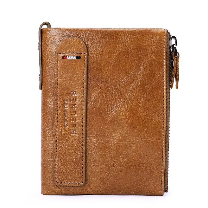 

Luxury Brand Top Genuine Cowhide Leather Letter Women Wallet Short Wallet With Zipper Coin Purse Casual Designer Female Wallets