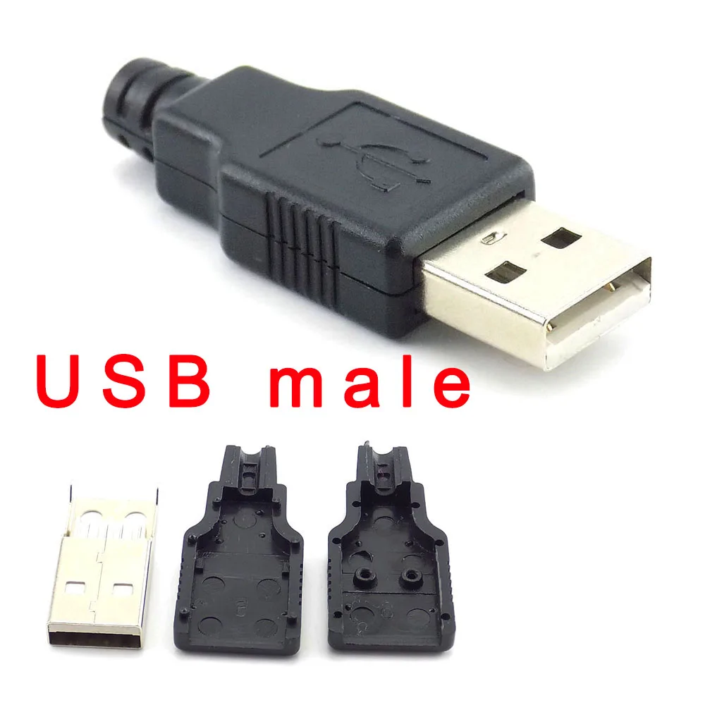 3 в 1 USB коннектор сделай сам мини типа A 2 0 папа мама 4 контактный разъем с черной