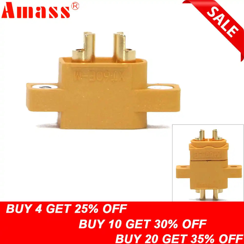 10 x Amass XT60+ Plug Connector With Sheath Housing 5 Male 5 Female (5