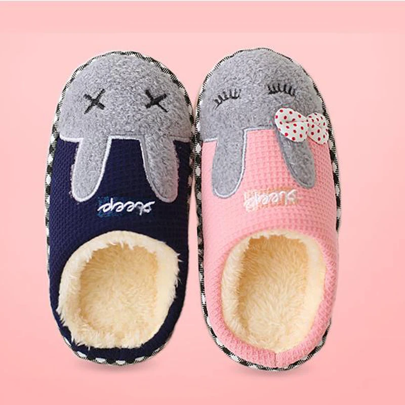 

animal Flannel kids slippers Winter Warm Plush baby home slippers boys girls toddler shoes child Flip Flops