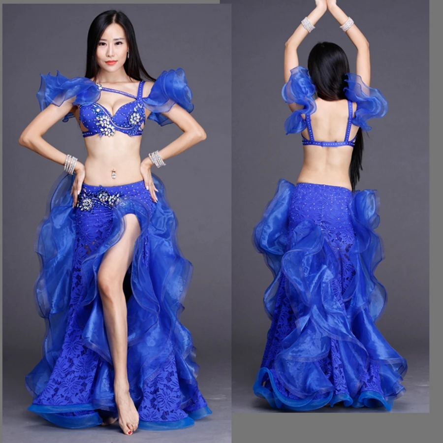 

Bellydance B.u.w Brand 2016 New High Grade Women Belly Dance Costumes Performance Bra+skirt Suits For Oriental Costume By004