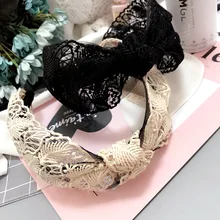 Корейские цветы ручной работы ткань сетка Ретро аксессуары для волос Бриллиантовая лента для волос банты Цветок Корона ободки для женщин 4