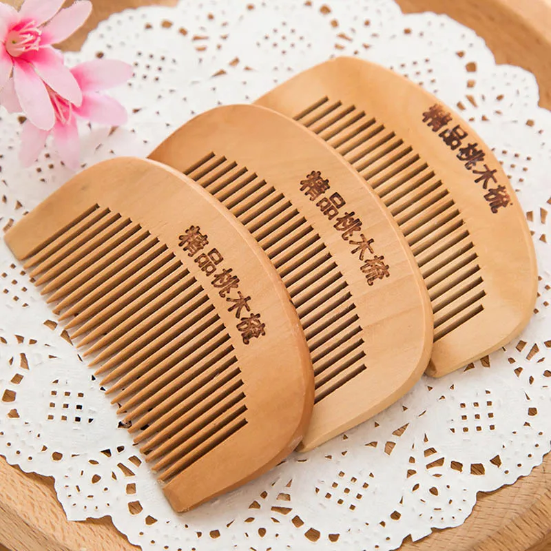 

Round tooth mahogany comb thickened dense tooth comb massage anti-off anti-static