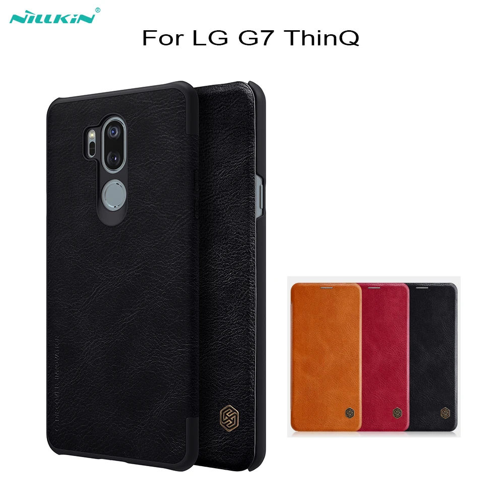 

For LG G7 ThinQ case Nillkin Vintage PU Leather Case flip cover smart wake up view window function case for LG G7 ThinQ cover