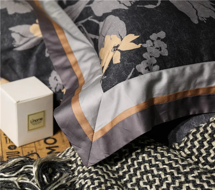 Роскошные комплекты постельного белья 60S Египетский хлопок растительный сатин постельное белье пододеяльник корейский пасторальный королева размер постельные принадлежности jogo de cama casal