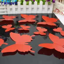 12 шт./компл. Новое поступление 3D творческий наклейки на стену с Бабочка ПВХ обувь с украшениями в виде цветков и бабочек, стикеры для домашнего декора, "сделай сам"