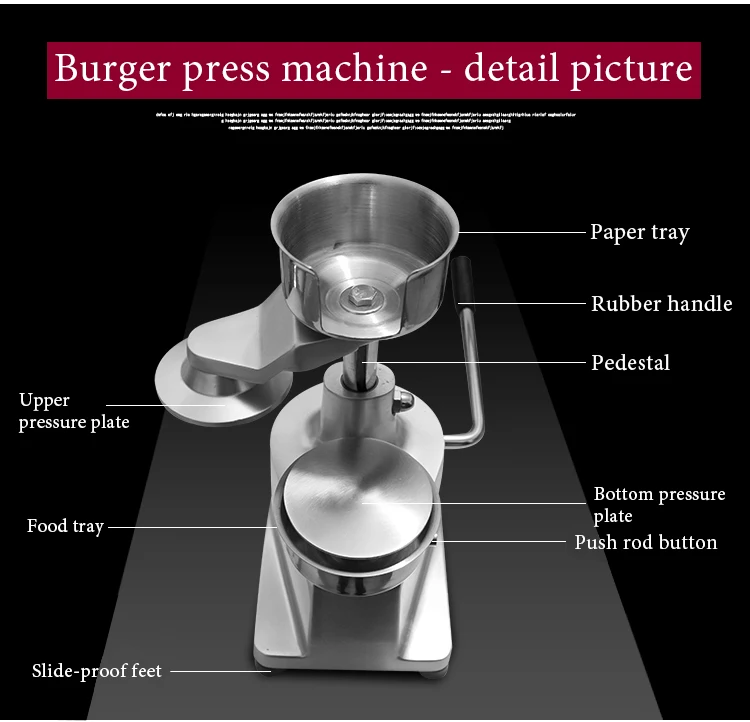 100 мм-130 мм Руководство гамбургер пресс устройство для приготовления бургеров мяса пирога формовочная машина гриль для говядины бургер-мейкер в хлебопекарном оборудовании