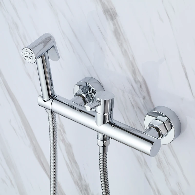 Chrome Toilet Portable Bidet Shower Set,plastic Handheld Bidet spray