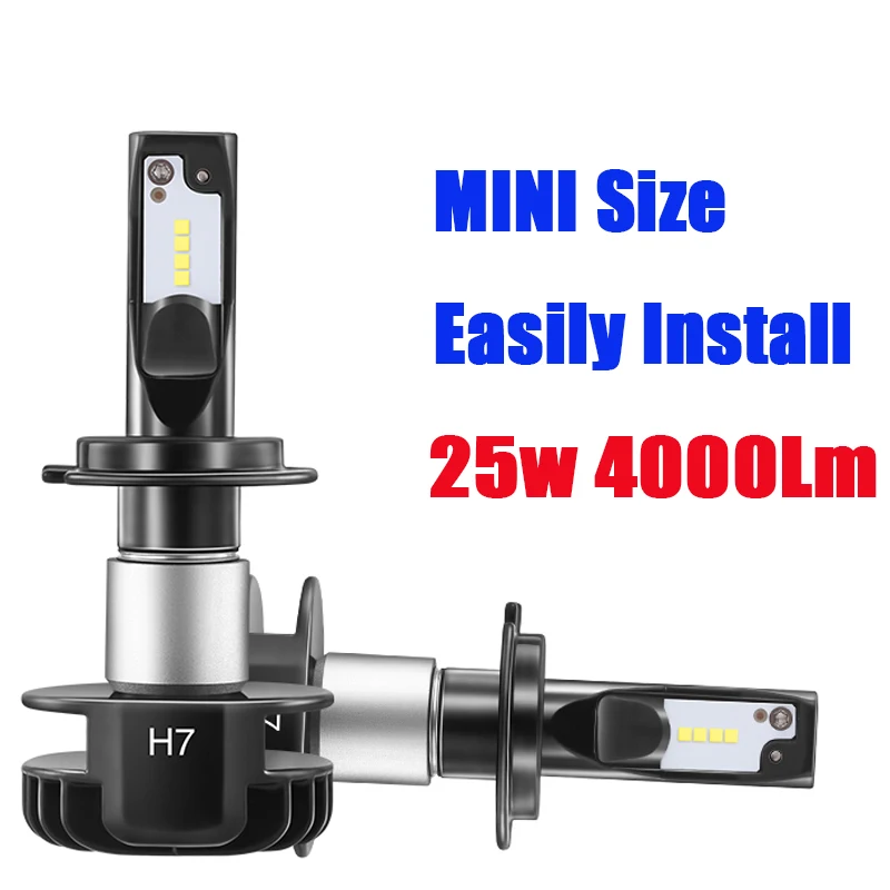 H1 H4 H7 H11 9005 9006 HB3 HB4 9003 H8 H9 9012 HIR2 LED headlight kit Fog Light Headlamp Single Beam Dual Beam High Low Light Replace Halogen Bulb 6500K 6000K Pure White Fanless Design Quick Light Source Auto Front Headlamp