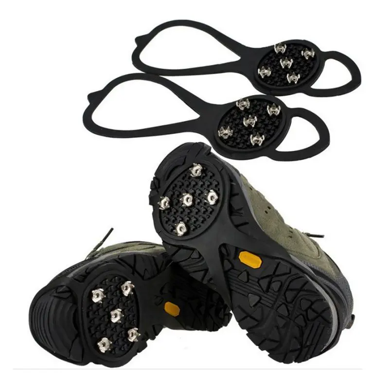 A Pair Of 5 Stud Climbing Anti Skid Shoe Covers Non Slip