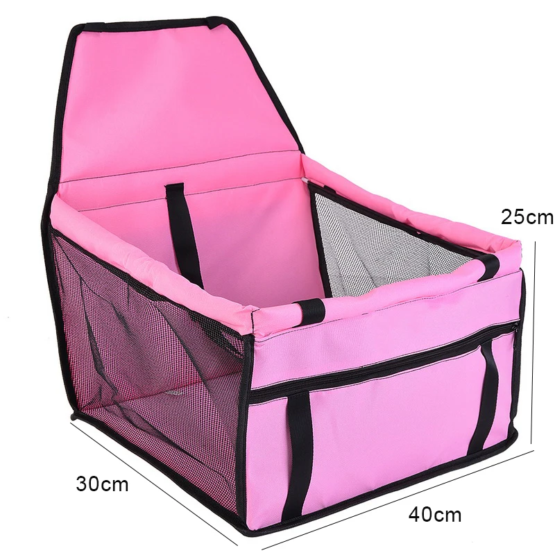 40x30x25cm pink Переноска для домашних собак, сумка для сидения, водонепроницаемая корзина, безопасная дорожная сетчатая подвесная сумка для собак, сумка для сидения, корзина для собак, кошек - Цвет: 40x30x25cm pink