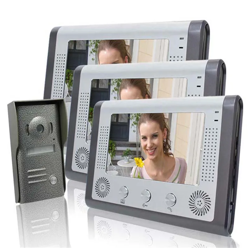 

FREE SHIPPING SY801MF13 7 inch color video door phone with night vision rainproof function