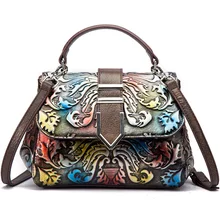 Модная винтажная сумка через плечо из натуральной кожи, женская сумка на плечо, сумка-портфель для девочек