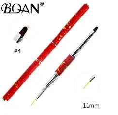 BQAN 1 шт. двойная головка Хрустальная ручка 7 мм и 11 мм кисть для рисования Лайнер Кисть гелевая ручка для ногтей прозрачный арт для ногтей маникюрные инструменты - Цвет: Красный