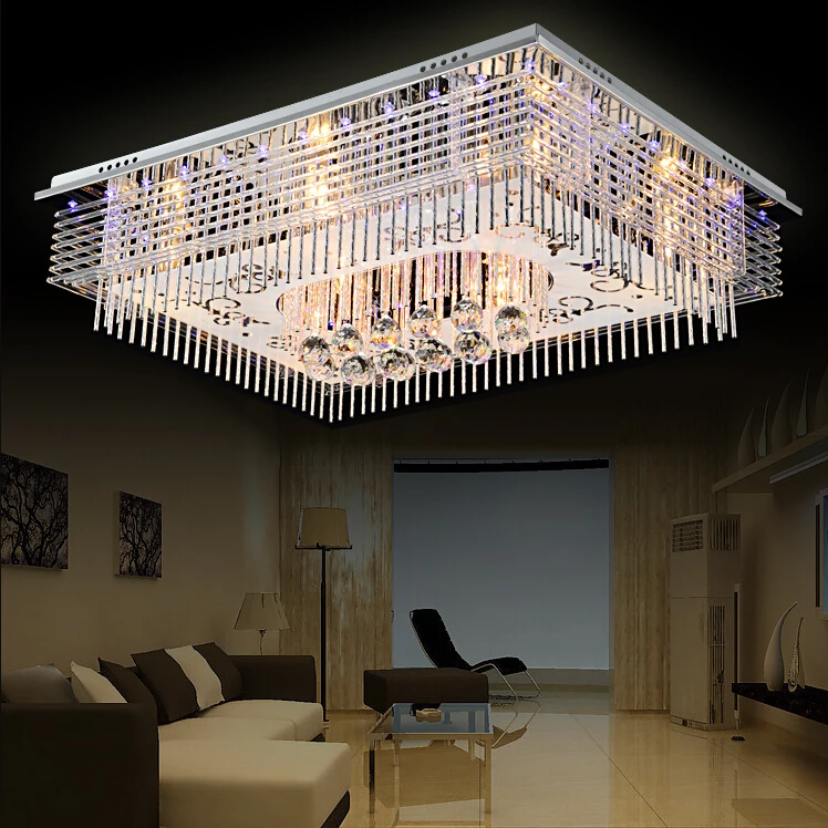 

Vitrust Modern Crystal Ceiling Lamps Plafonnier led Home Lighting Fixture Deco Luminarias Lighting Remote Controller Living room